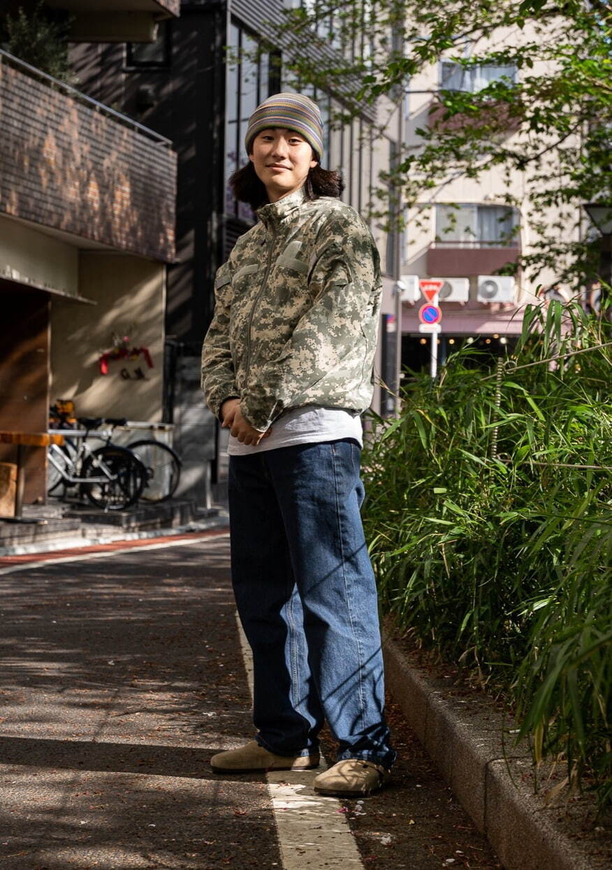 岡崎 陸大さん - パタゴニア(Patagonia)、リーバイス(Levi's)｜渋谷ストリートスナップ - 写真1