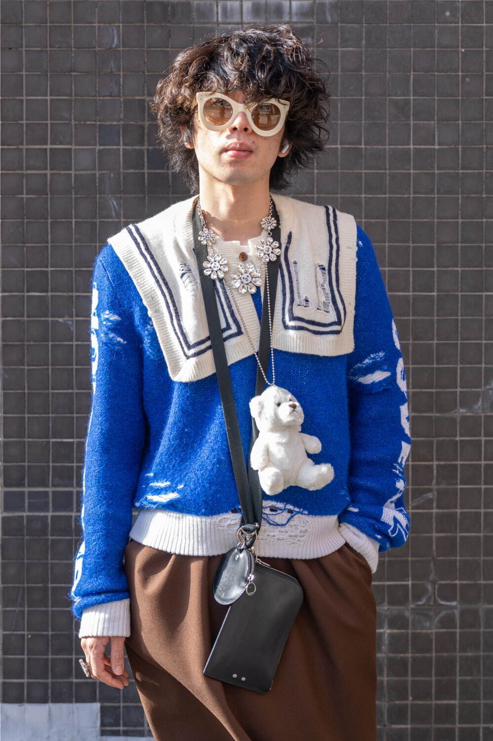 百田 嘉孝さん - チャールズ ジェフリー ラバーボーイ(Charles Jeffrey Loverboy)、古着(ユーズド)(USED)｜原宿ストリートスナップ - 写真2