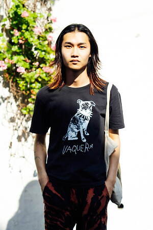 川村 歩さん - 古着(ユーズド)(USED)、キコ・コスタディノフ(KIKO KOSTADINOV)｜原宿ストリートスナップ - 写真2