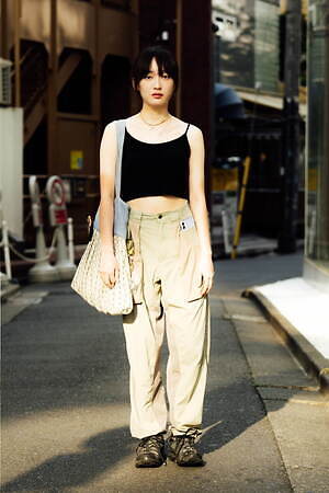 青山 夏子さん - 古着(ユーズド)(USED)、サロモン(SALOMON)｜原宿ストリートスナップ - 写真1