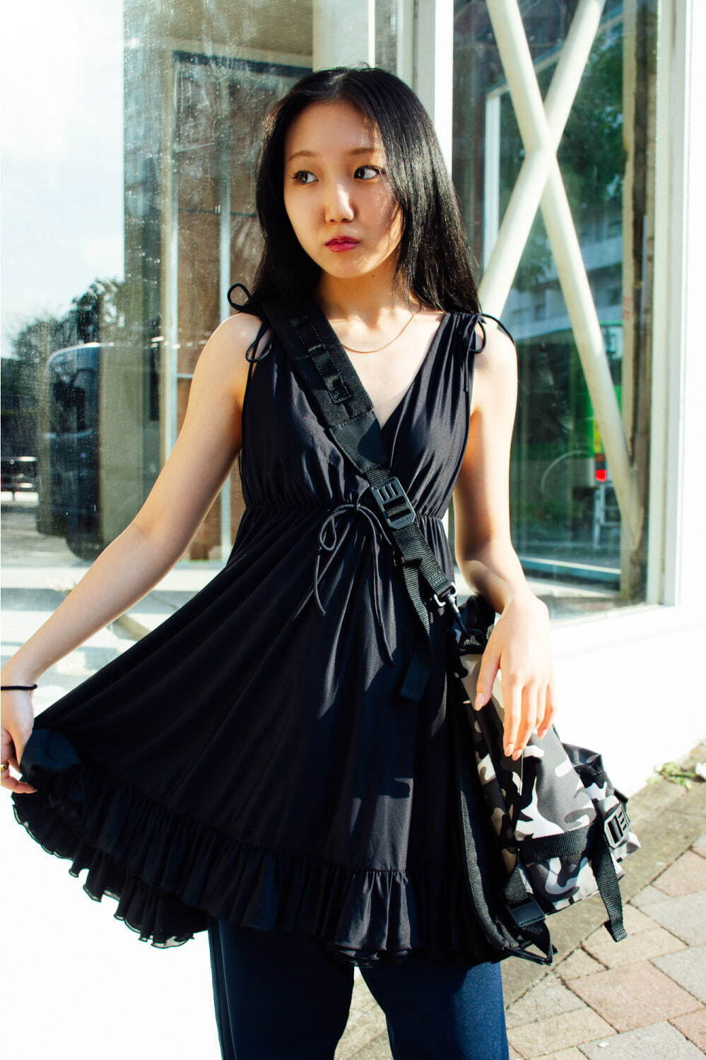 恵谷 もえかさん - バレンシアガ(BALENCIAGA)、ナイキ(NIKE)｜渋谷ストリートスナップ - 写真3