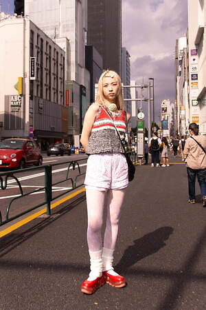 吉田 雪乃さん - ヒステリックグラマー(HYSTERIC GLAMOUR)、古着(ユーズド)(USED)｜原宿ストリートスナップ - 写真1