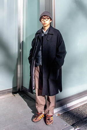 松岡 明良さん - アンユーズド(UNUSED)、エディー・バウアー(Eddie Bauer)｜原宿ストリートスナップ - 写真1