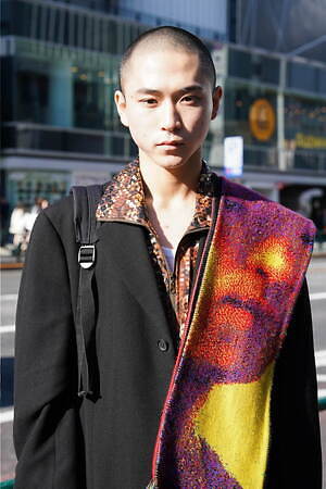 月輪 天空さん - ジョルジオ アルマーニ(Giorgio Armani)、古着(ユーズド)(USED)｜原宿ストリートスナップ - 写真3