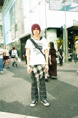 重國 昂大さん - ヒステリックグラマー(HYSTERIC GLAMOUR)、コンバース(CONVERSE)｜原宿ストリートスナップ - 写真1