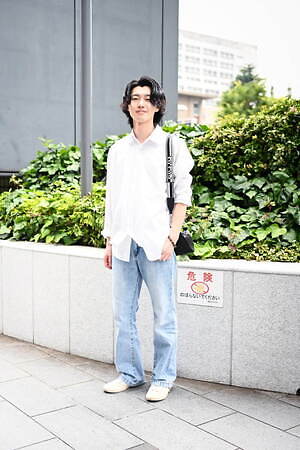 大貴さん - コム デ ギャルソン(COMME des GARÇONS)、プラダ(PRADA)｜青山・表参道ストリートスナップ - 写真1