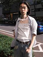Ren Oriyamaさん - メゾン マルジェラ(Maison Margiela)、クレージュ(Courrèges)｜青山・表参道ストリートスナップ4