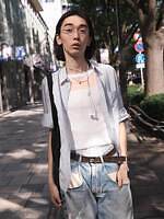 Ren Oriyamaさん - メゾン マルジェラ(Maison Margiela)、クレージュ(Courrèges)｜青山・表参道ストリートスナップ9
