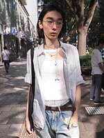 Ren Oriyamaさん - メゾン マルジェラ(Maison Margiela)、クレージュ(Courrèges)｜青山・表参道ストリートスナップ10