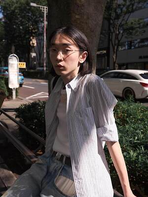 Ren Oriyamaさん - メゾン マルジェラ(Maison Margiela)、クレージュ(Courrèges)｜青山・表参道ストリートスナップ - 写真5