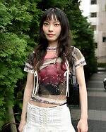 小林 柚葉さん - 古着(ユーズド)(USED)、オットリンガー(OTTOLINGER)｜渋谷ストリートスナップ2
